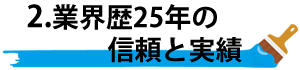 業界歴25年の信頼と実績